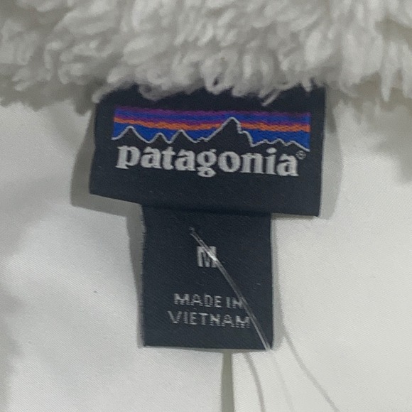 Patagonia Los Gatos Fleece Vest Womens M White Full Zip High Neck Sleeveless - Picture 2 of 8